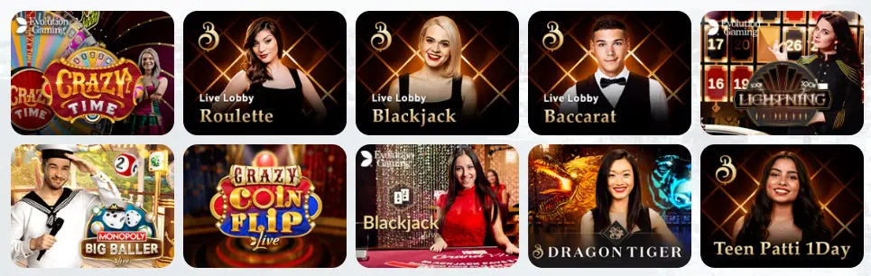 Buran Casino live casino games